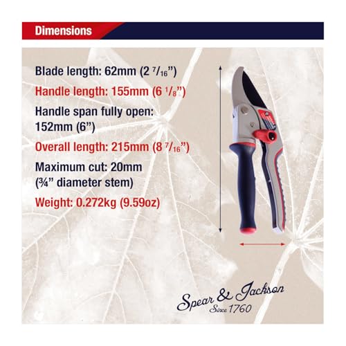 Ratschenschere Spear & Jackson 6458RS Razorsharp mit Ratschenmechanismus