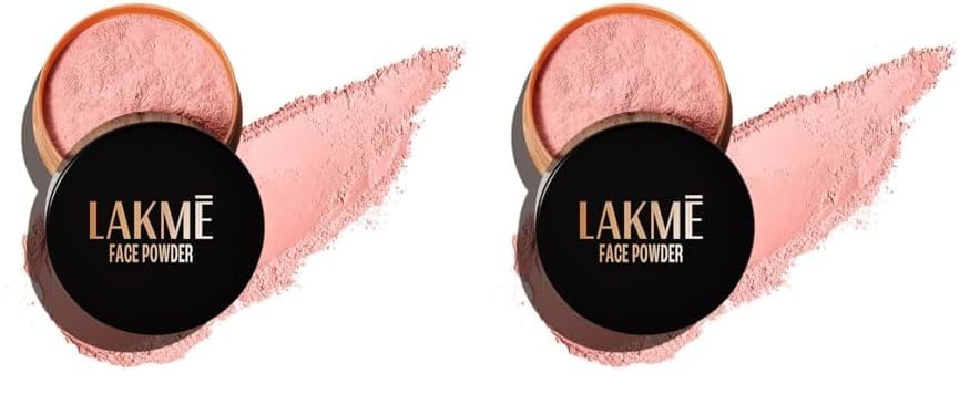 Image of LAKME Forever Matte Face Powder, Matte Finish, For Oily Skin Oil Cointrol, For Rosy Glow, Warm Pink, 40G, 40 Gram (Pack of 2)