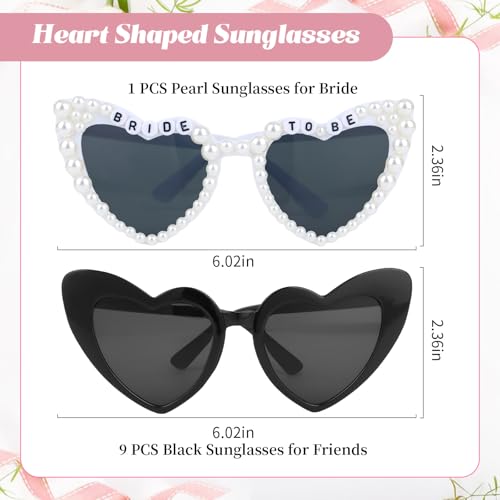 10 PCS Bride to Be Sunglasses Bachelorette Sunglasses Bulk for Bride Bridesmaids Bachelorette Party Gifts3
