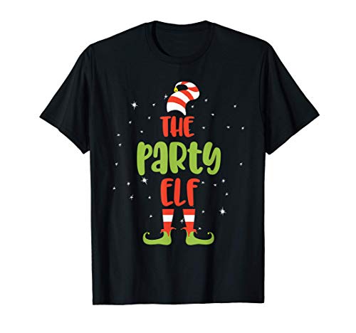 El duende de la fiesta, el grupo de Navidad de la familia, e Camiseta