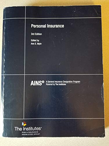 AINS 22 Personal Insurance 3rd Edition 0894639692 Book Cover