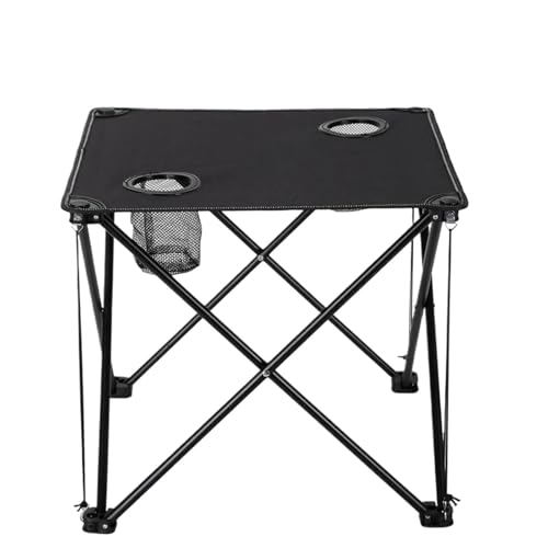 Tavolo Da Campeggio In Alluminio Tavolo pieghevole da campeggio, tavolo da picnic impermeabile, tavolo pieghevole da pranzo for il tempo libero all'aperto Per Campeggio, Viaggi E Picnic(Black)