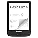 PocketBook Basic Lux 4 Lector de E-Books | Pantalla de 6” Sin Reflejos y Amigable con la Vista | E-Reader Compacto y Ligero | Luz Frontal | Pantalla Táctil | Wi-Fi | Diccionarios | Ranura para MicroSD