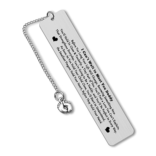 Bookmark for New Expecting Dad Daddy to Be Gift New Dad Gifts Metal Book Marker Gifts for New Father to Be Soon to Be Dad Father Gift Pregnancy Announcement Gift for Husband Christmas Fathers Day Gift