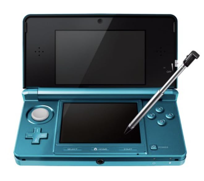 Image of XEOLAX 3DS Handheld Game Console - Includes Charger, Memory card and Stylus Region Free (Aqua Blue)