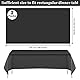PLULON 2 Stücke Schwarze Tischdecke Kunststoff Tischdecke 137 x 274 cm Rechteckige Tischdecke für Geburtstagsfeier Zuhause Tischdekorationen