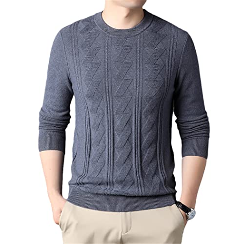 Pull homme cachemire chaud col rond pour l'hiver élégant au bureau