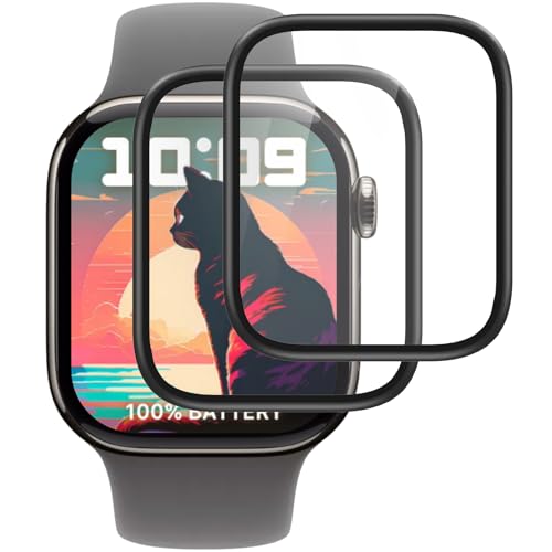 Panzer Schutz Glas für Apple Watch Series 11/10 42mm, 2 Stück High Definition Panzer Schutzfolie, Runde Kante Displaysch...