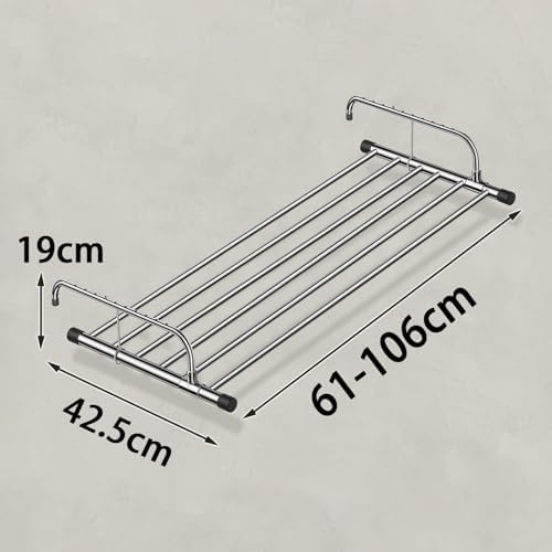 Extendable Stainless Steel Folding Clothes Drying Rack, Space-Saving Indoor Airer for Balcony, Radiator & Efficient Laundry Drying Solutions