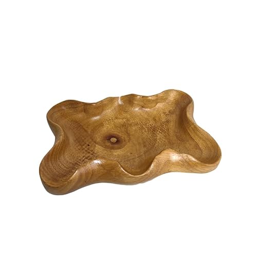 Wooden Crystal Display Tray, Decorative Bowl for Gems, Jewelry, Essential Oils, Healing Stones