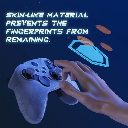 Image of PlayVital Mountain Range Edition Silicone Cover for Xbox Elite Wireless Controller Series 2, Clear White Anti-Slip Controller Skin for Xbox Elite Series 2 Core with Thumb Grips