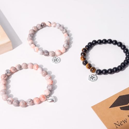 Image of Graduation Gifts for Her Him Class of 2025 Graduation Bracelet Compass Bracelets College High School Gifts