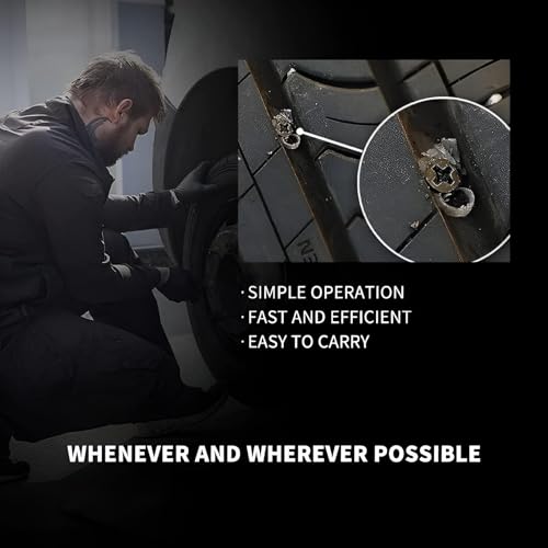 Rubber Nail Repair Nails - Innovative Tire Repair Rubber Nails Quickly on Cars, Motorcycles and SUVs, Providing a Simple and Effective Way to Repair Flat Tires (10)