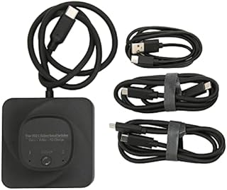 USB C Switch Bi Directional Switcher, 2 in 1 Output Plug and Play Switcher Splitter with Power Indicator for PCs, Plug and Play 8K 60Hz HD Type C KVM Switch with One Button Swappin