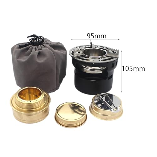 Réchaud à alcool compact avec support stable de casserole