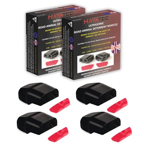 Ultrasonic Deer Animal Warning UK Car Whistle Device - Air Powered HORN FAOR Road Crossing WILDLIFE Driver Safety Adhesive Kit Bike Car Truck Van -4 PCS