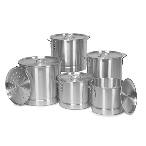 Imusa Aluminum 5-Piece Nested Tamale-and-Seafood Steamer Set