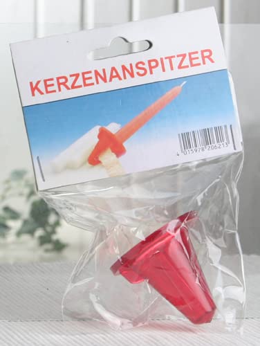 Kerzenanspitzer für Spitz- und Stabkerzen rot