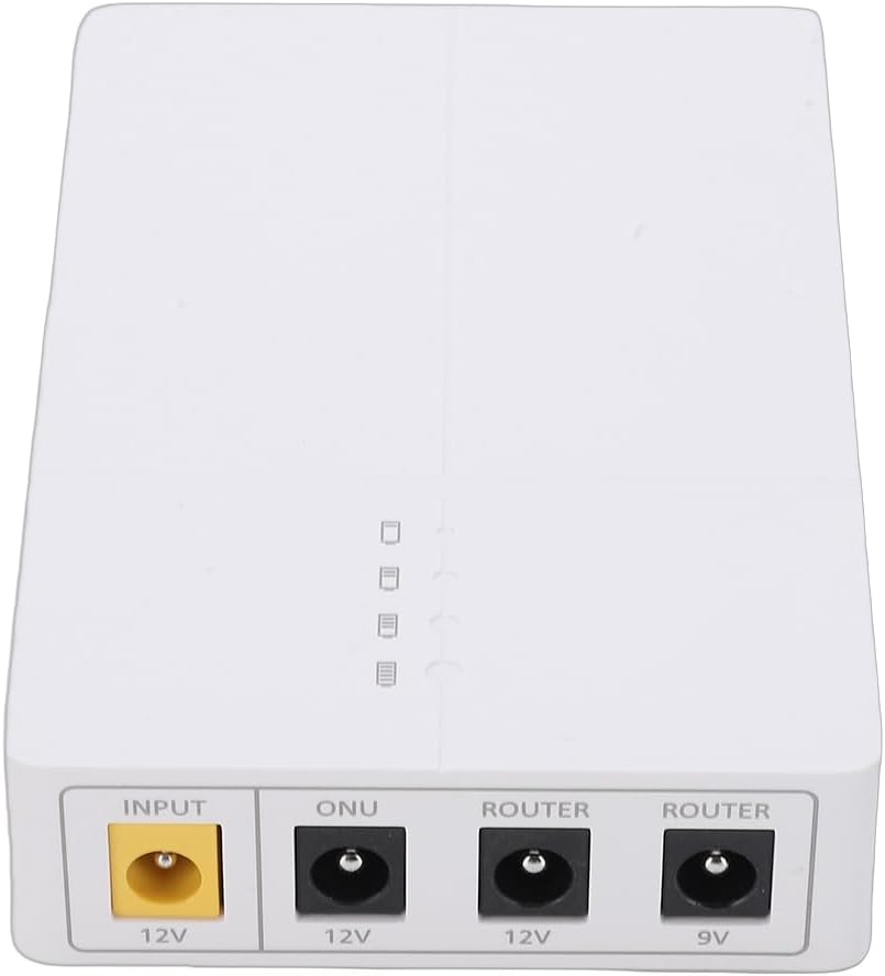 ciciglow Uninterruptible Power Supply for Router Modem, 6000mAh UPS Battery Backup 12V9V, Portable Home UPS with 3 DC Outputs, Extended 6-Hour Backup for Modem and Router, Tablet,