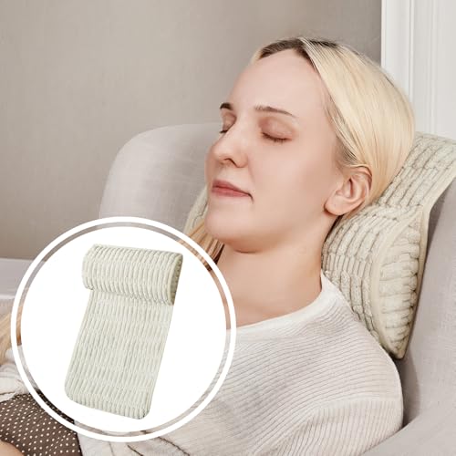 WdFour Headrest Memory Pillow, Support Cushions for Neck, Back or Leg for Sofas, Recliners, Office Chairs, Massage Chairs for Neck Pain Relief and Cervical Support. (Cream, 13