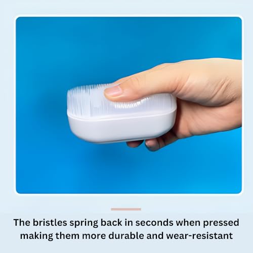 Image of B-Arm Sensory Brush For Autism Kid,Adult |Soft Bristle Therapressure Brush Scalp Massager Manual For Occupational Therapy For Head | Wilbarger Protocol Brush For Promoting Sensory Integration , White