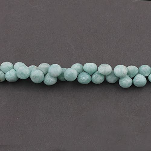 Perles amazonite facettées oignon briolettes 8mm-9mm fil de pierre naturelle 8 pouces SB1733