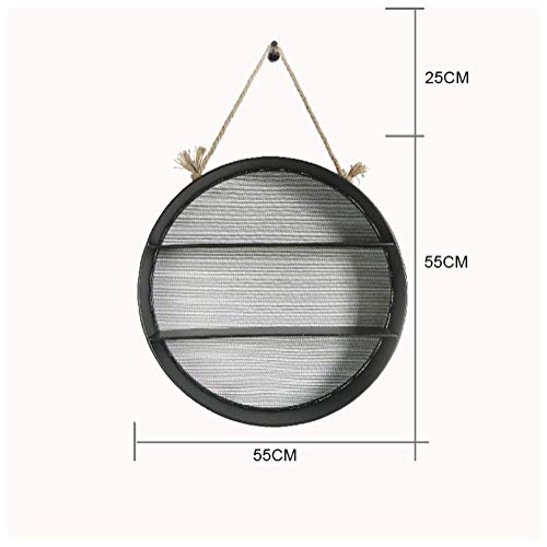 Présentoir moderne support bijoux cosmétiques mural rond en métal - 4