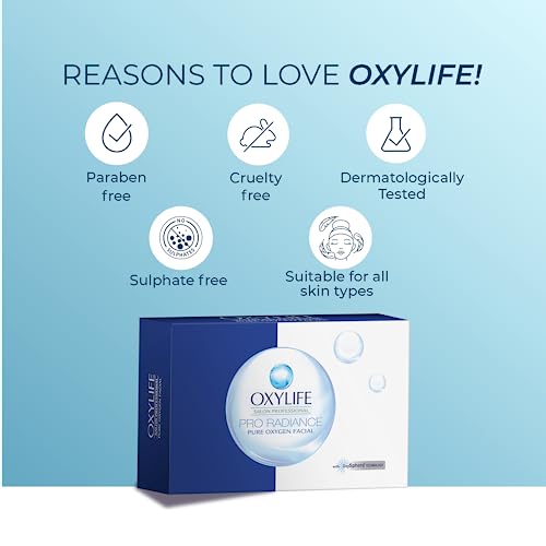 Image of Oxylife Salon Professional Proradiance Pure Oxygen Facial Kit - 50g | With Oxysphere Technology | Hydrates Skin | Removes Dead Skin Cells | Cleanses Impurities | Removes Blackheads