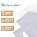 Acid Free 5 Pack 11x14 Pre-Cut Mat Board Show Kit for 8x10 Photos, Prints or Artworks, 5 Core Bevel Cut Matts and 5 Backing Boards and 5 Crystal Plastic Bags, White