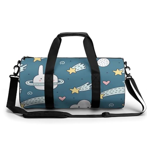 Sac de gym lapin nuage blanc étanche et léger pour le camping