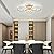 Vikaey Modern Ceiling Light, 8 Rings LED Flush Mount Ceiling Light, Gold Ceiling Lighting Fixtures, Close to Ceiling Lamp for Living Room, Dining Room, Bedroom, Kitchen, 4000K Not Dimmable