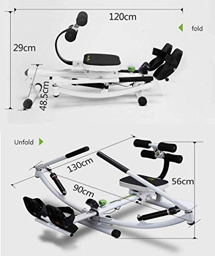 Image of Foldable Rowing Machines Rowing Machine for Home Use Foldable Hydraulic Rower Trainer Indoor Rowing Device 12 Resistance Adjustment LCD Monitor Max User Weight 150 Kg Fitness Equipment