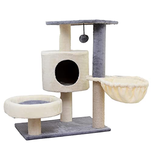 Torre de árvore de gato para ambientes internos, condomínio de gatos com poste arranhador de gatos,