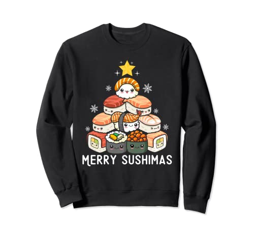 Sushi Albero Di Natale Anime Estetica Giapponese Maki Kawaii Felpa