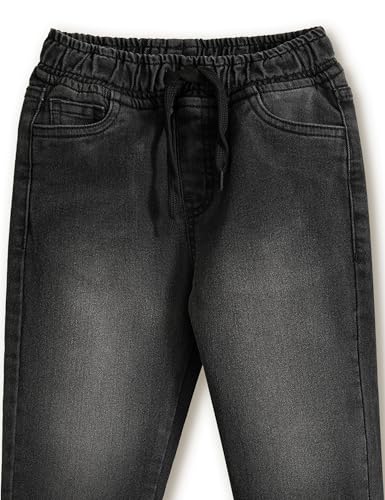 Image of Amazon Brand - Symbol Boys Cotton Rich Stretchable Slim Fit Jogger Jeans | Elasticated Waistband and Cuff | Casual Denim | Age 2-14 Years