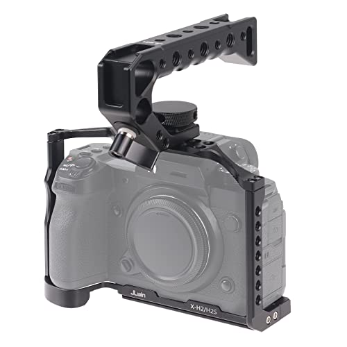 Image of Fotga Alloy Aluminum Camera Cage Bracket Stabilizer + Top Handle for Fujifilm X-H2 X-H2S DSLR Camera Video Film Making Compatible with Arca Swiss Clamp