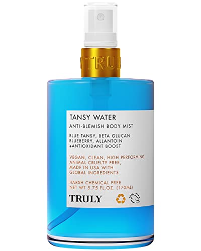 Truly Beauty Tansy Water Anti-Blemish Body Mist and Face Mist for Oily Skin – Face Mist Hydrating Spray for Redness, Inflammation, and Body Blemishes – Hydrating Mist and Bacne Spray – 5.75 OZ