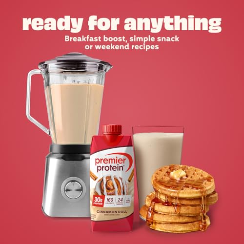Image of Premier Protein Shake, Cinnamon Roll, 30g Protein, No Added Sugar, 24 Vitamins & Minerals to Support Immune Health, 11 fl oz, 4 Pack