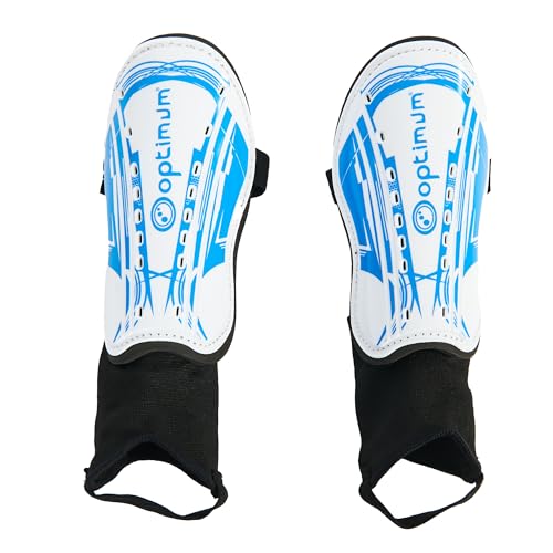 Optimum Velocidade Ankle Protect Shinguards, Strap Closure Hockey Shin Pads, Shin Protection Guard