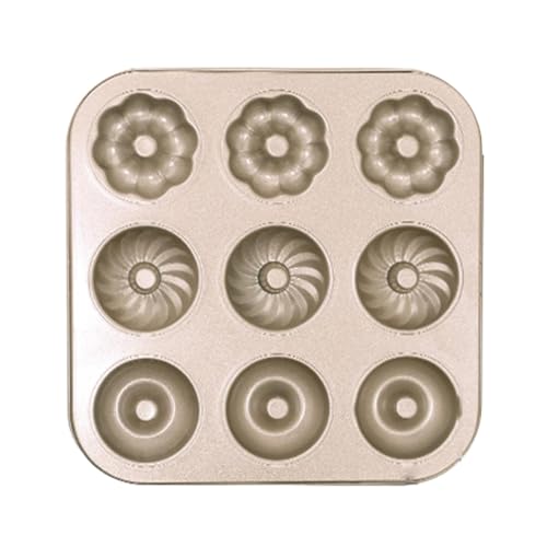 Donut Pan - Donut Baking Pan | Molde De Bakeware Antiadherente | Fabricante De Muffins De Pastel Resistente Al Calor De Acero Al Carbono | Bagel Resistente Al Bagel Resistente A La Hornear De