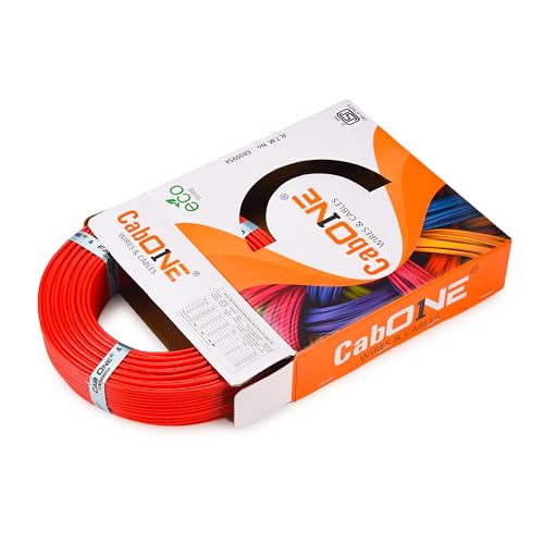 Image of CabONE Pack of 3 Electrical Wire 0.75mm | 90 Meter Single Core CCA Copper Cable | Heat Resistant No-Drip PVC Insulation | High Current Carrying Capacity House Wire