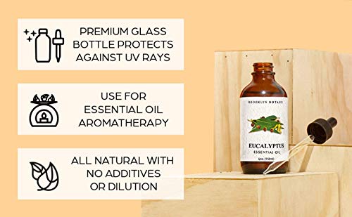 Brooklyn Botany Eucalyptus Essential Oil – 100% Pure And Natural – Therapeutic Grade Essential Oil With Dropper - Eucalyptus Oil For Aromatherapy And Diffuser - 4 Fl. Oz #TOP5