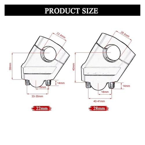 Pour Benelli TRK502 TRK 502X 2020 2021 Support Serrage Guidon Riser 28mm - 3