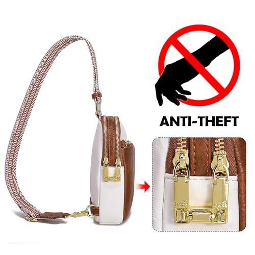 Image of Haytijoe RFID Anti-Theft Sling Bag for Women, Small Crossbody Travel Purse with Locking Zippers, Lightweight Everyday Bag