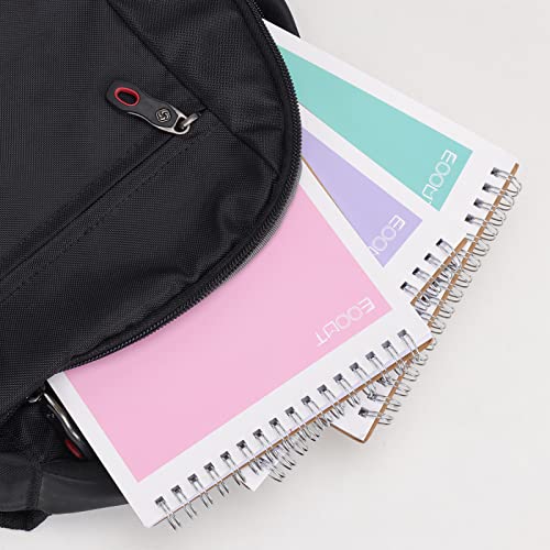 Eoout 5 Pack Top Spiral Steno Pads, 6X9 Inches, 80 Sheets White Paper Gregg Rule, 5 Assorted Pastel Color Covers Steno Notebooks For Writing Notes In School, University, College, Office #TOP6