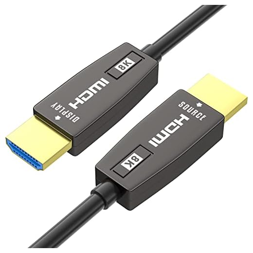 Dikuolink Cabo de fibra ótica HDMI 2.1 8K 33FT 4K 120Hz 8K 60Hz Ultra High Speed 48Gbps HDR eARC HDCP2.3, fino flexível para RTX3080/3090, Game, Xbox Series X, PS4/5, LG C9/CX, Samsung Q90T, TCL, Sony