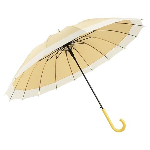 Grand Parapluie Canopée 48" ThreeH avec Poignée en Bois Classique à 16 Baleines