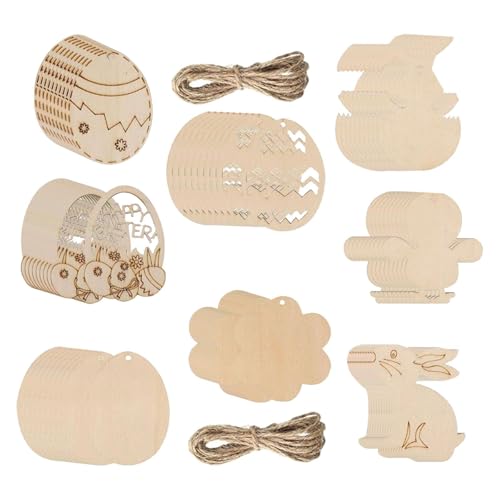 Badiman Recortes de animais de madeira inacabados Decoração Enfeites pendurados Artesanato faça você