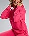 bebe French Terry Hoodie for Women, Pullover Sweatshirt, Loungewear Valentines Gifts for Her (Raspberry, Medium)