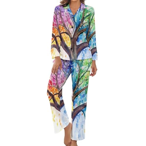 Ensemble De Pyjama pour Femme Grande Taille Vêtement de Détente d'Été Pantalon Élastique